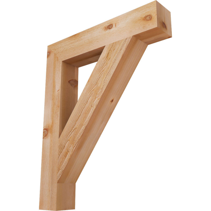 Support de bloc traditionnel, H 42 po x l 6 po x P 34 po, Cèdre rouge de l'Ouest (scié brut)