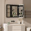 30 po Narender H Armoire à miroir murale encastrée ou en surface H avec armoire latérale noire-474721192-474721205
