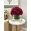 Faux Peony Arrangement in a Glass Vase-714086740