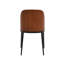 Chaise de salle à manger rembourrée moderne, chaise d'appoint à dossier courbé de style Mid-Century, pieds d'appoint en bois massif de cuisine minimaliste-483751076