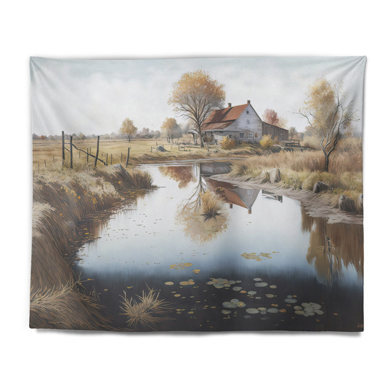Tapisserie en polyester «River to the Farm II», H 32 po x l 39 po