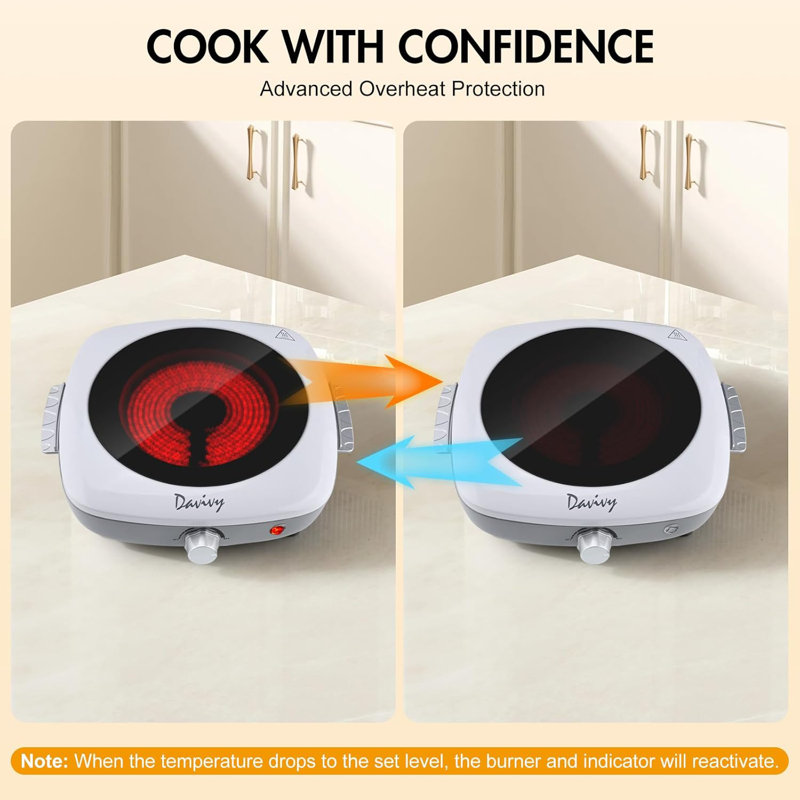 Plaque chauffante de comptoir 1200 W