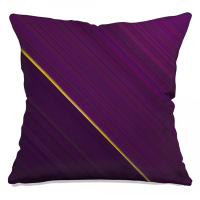 Coussins mauves à lignes diagonales mauves