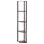 Étagère d'angle haute 64 po x l 16,4 po à 5 niveaux avec support à DEL étroit
