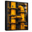 Reproduction d'art mural monochrome jaune gris industriel - usines-1976873892-1976873881