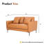 Causeuse en cuir véritable Fessler