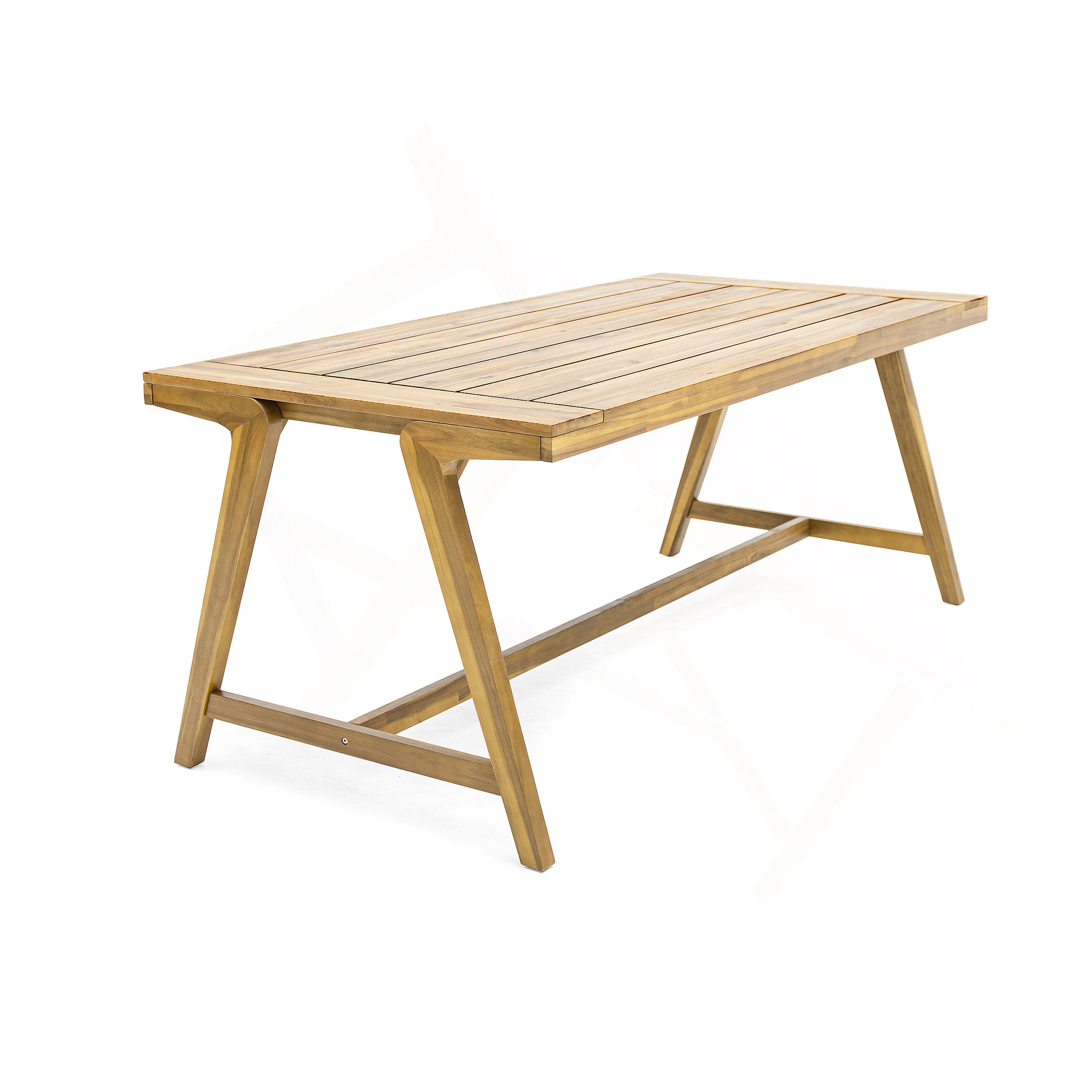 George Oliver Modern Outdoor Dining Table, Acacia Wood Patio Table With ...