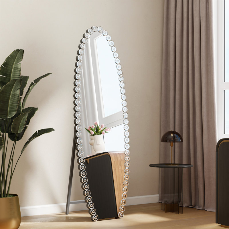 Crystal Full Length Mirror With Stand (Includes Mirror Only)