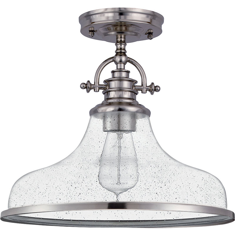 Baddesley Glass Semi Flush Mount