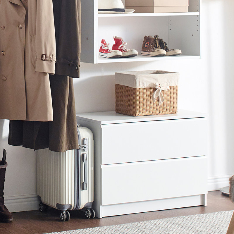 Freestanding Walk in Wood Closet System, White