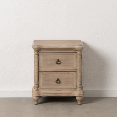 Melousia 48cm W Solid Wood Bedside Table