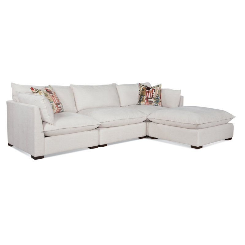 Kamila Reversible Chaise Sectional, Eggshell Crypton Performance; 0884-93, Frost White