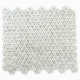 12” x 12” Carrara White Daisy Flower Mosaic Marble Tile Sheets Polished (Set of 10)