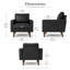 Ensemble de 2 chaises d'appoint à accoudoirs carrés et canapé Bridgeview-272885832