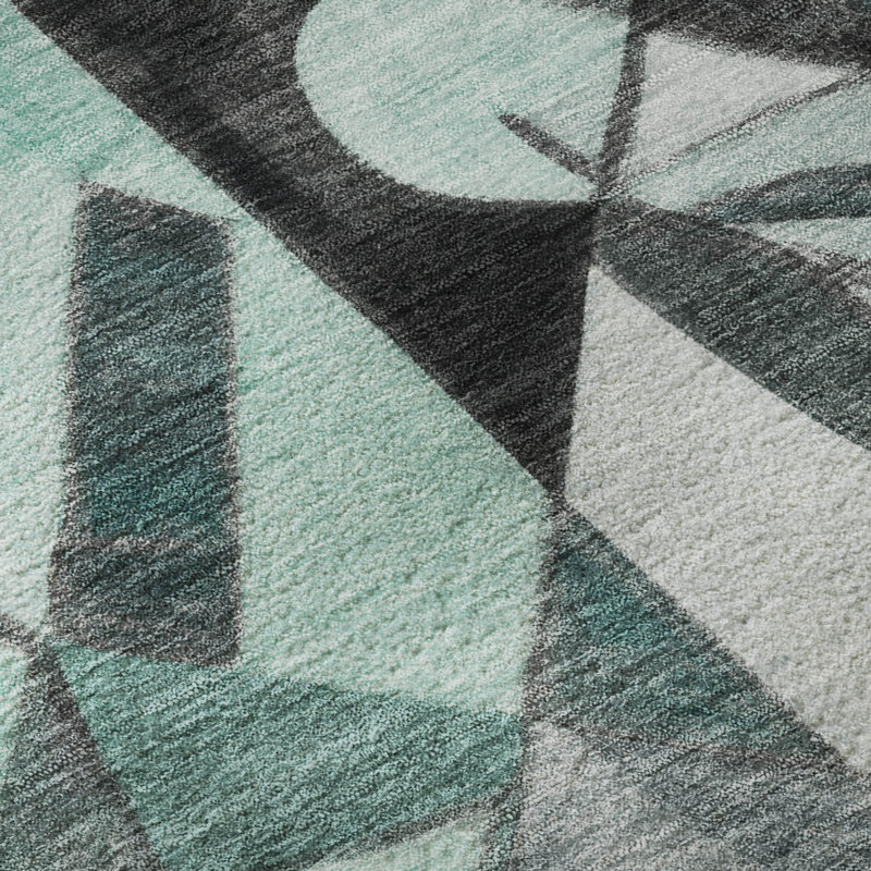 Premium Machine Washable Lubbers AMF1758 Abstract Rug, Rectangle 2'6" x 3'10"