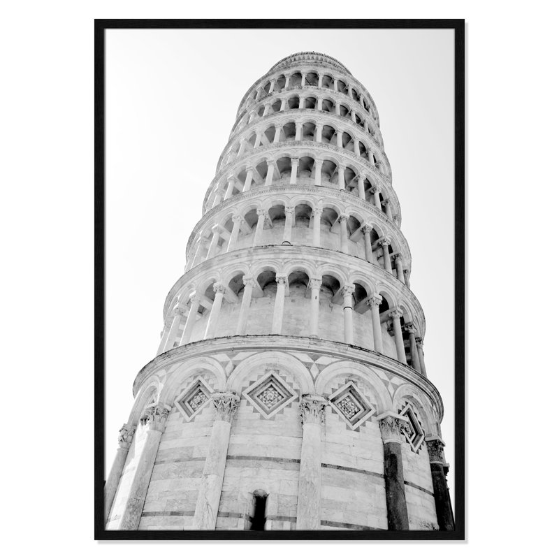 Iconic City Collection "Pisa" par Natalie Carpentieri, Cadre photo noir simple, Non, H 41,5 po x l 29,5 po x P 0,75 po