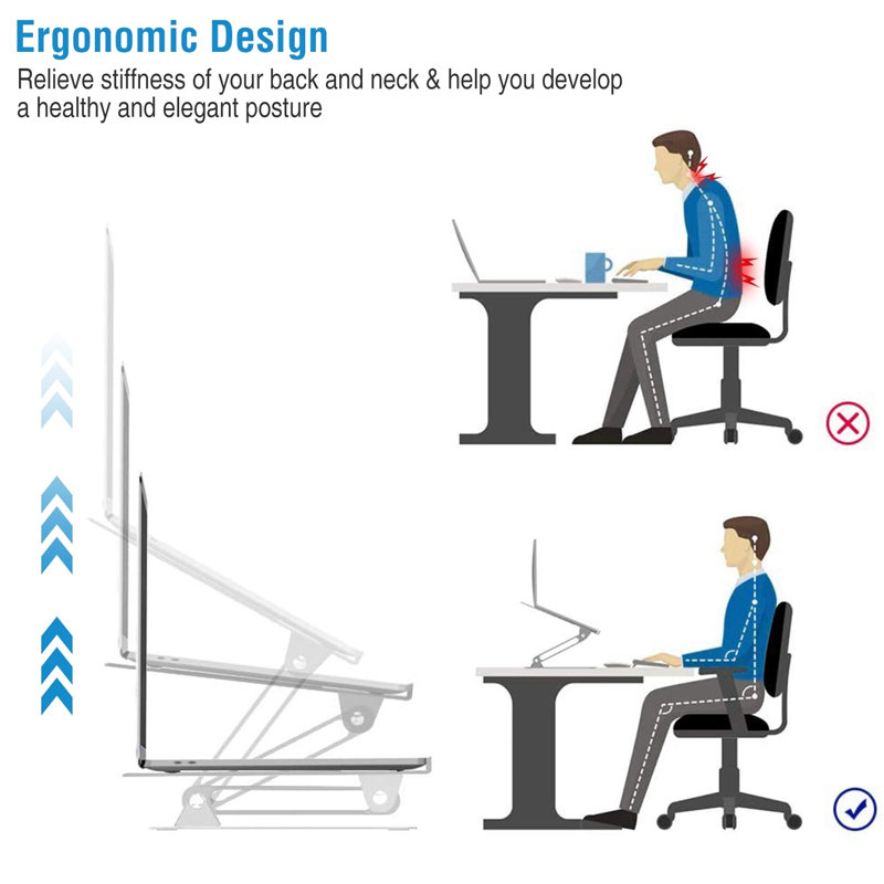 Megin Aluminum Desk, Black