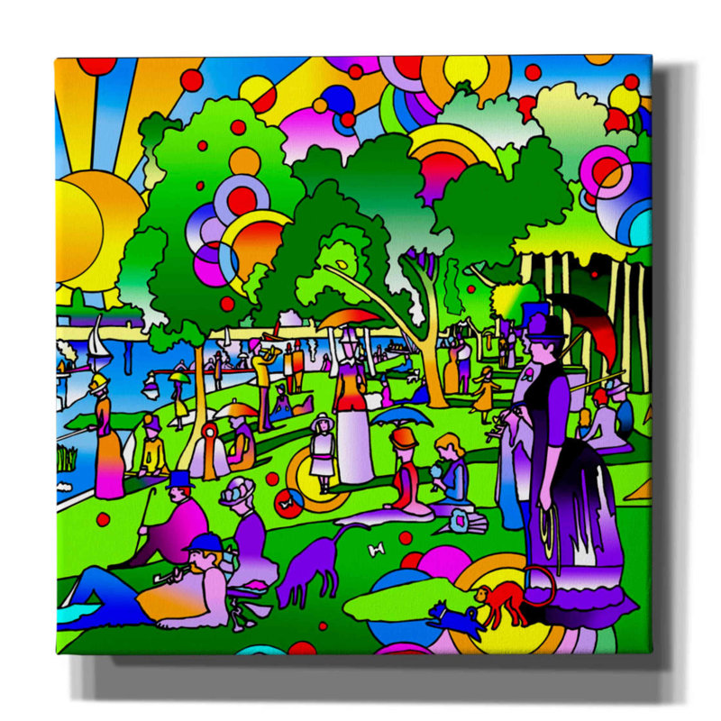 «Grande Jatte» par Howie Green, art mural sur toile, H 26 po x l 26 po x P 1,5 po