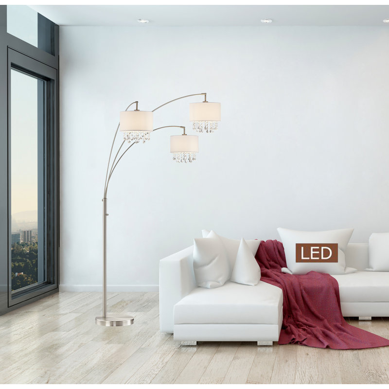 Lumiere IV 80'' Tree Floor Lamp, Satin Nickel