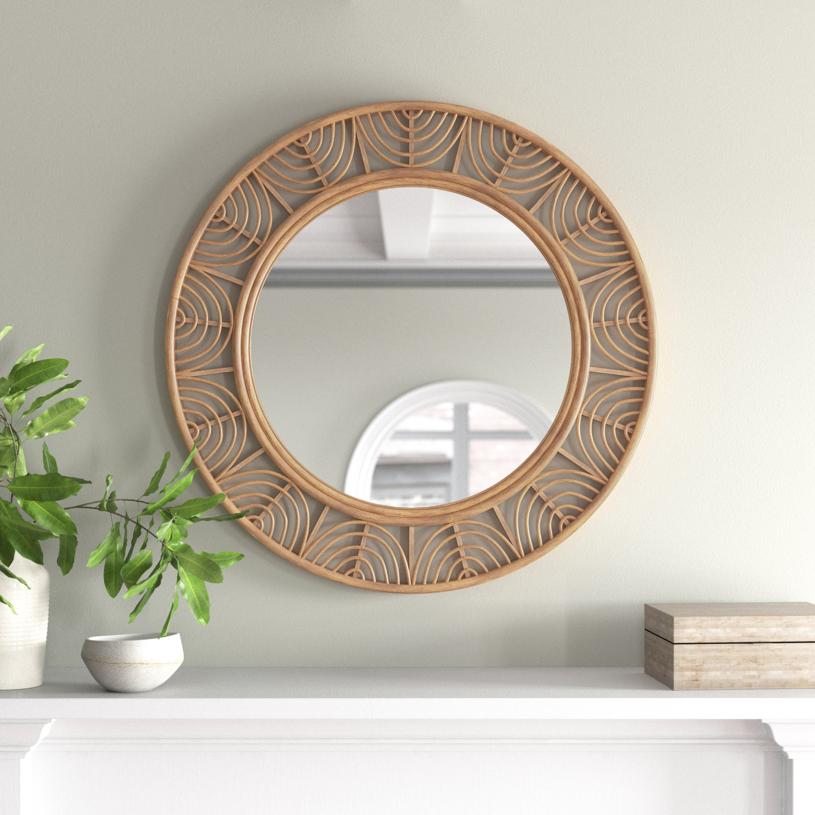 Fantine 36" Round Accent Mirror