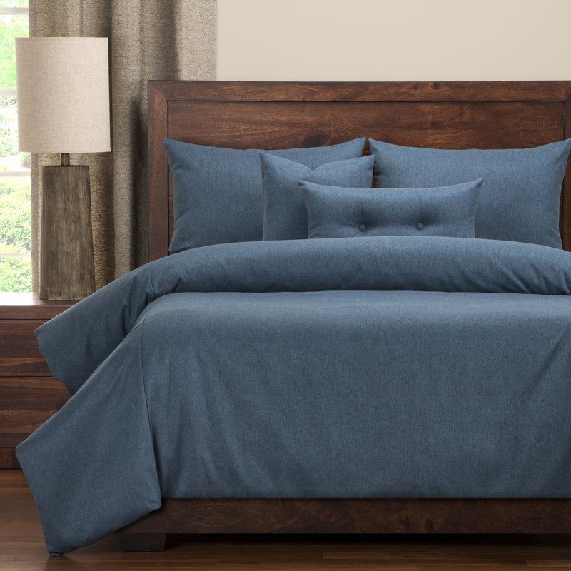 Camelhair Traditional Polyester Duvet Cover, King, Stonewash
