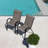  5-piece Metal Patio Dining Set With Rectangular Table And Stackable PVC-coated polyester Chairs For Lawn, Poolside, Garden, Backyard, Brown