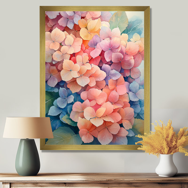 Elaine - reproduction d'art sur toile florale, Reproduction encadrée d'une seule photo, H 20 po x l 12 po, Doré