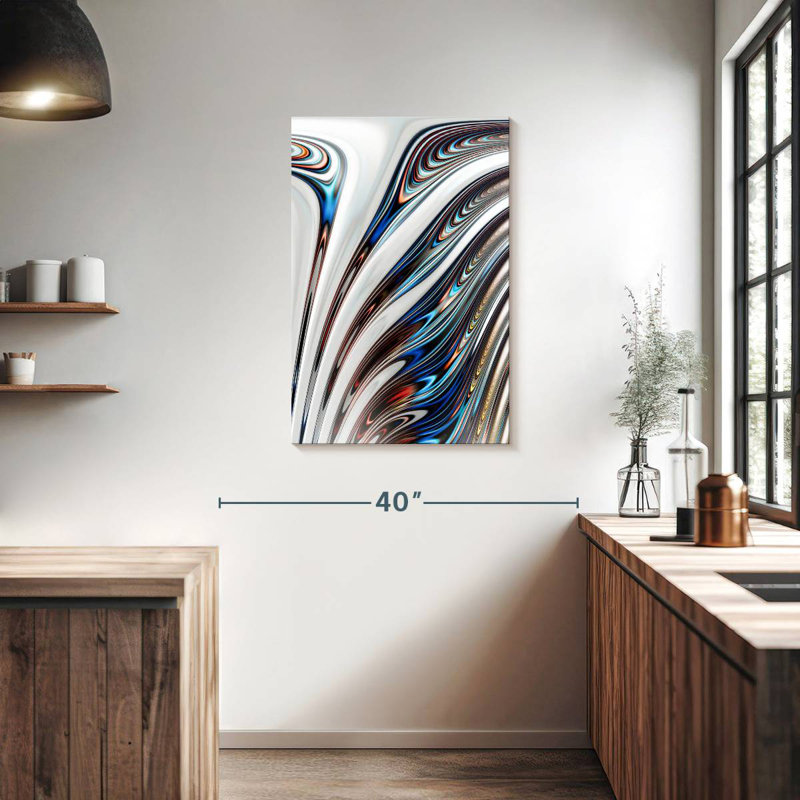 Avery Liquid Chrome Abstract, 36" H x 24" W
