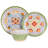 12 Piece Bamboo Fibre Dinnerware Set in Multi-Colour
