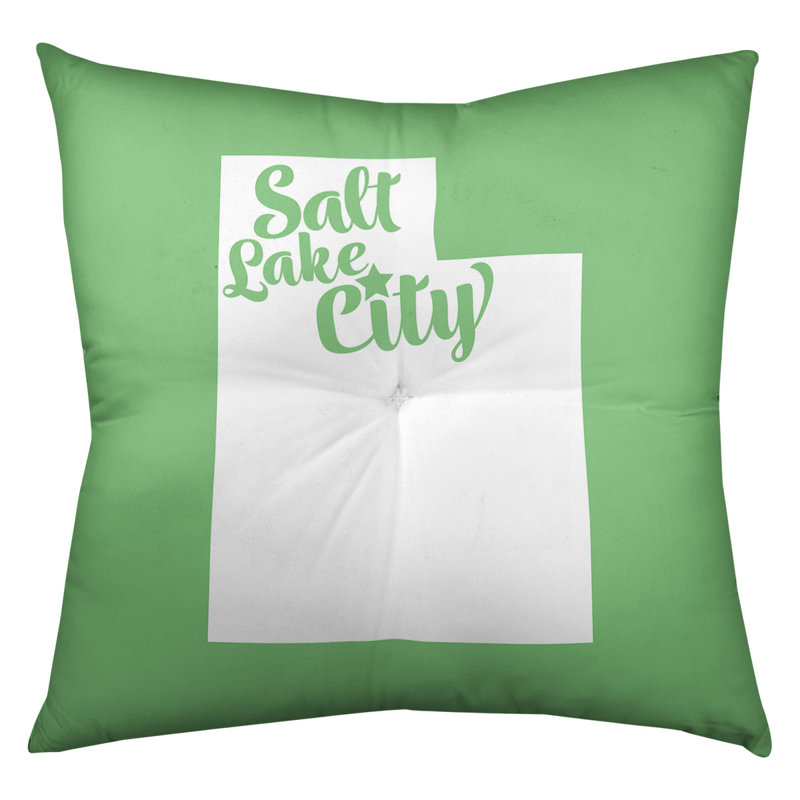 Coussin de plancher touffeté, 26 po x 26 po, Vert, Salt Lake City