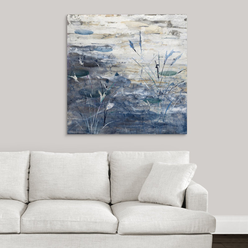 «Pond», peinture sur toile, Toile tendue, H 36 po x l 36 po x p 1,25 po