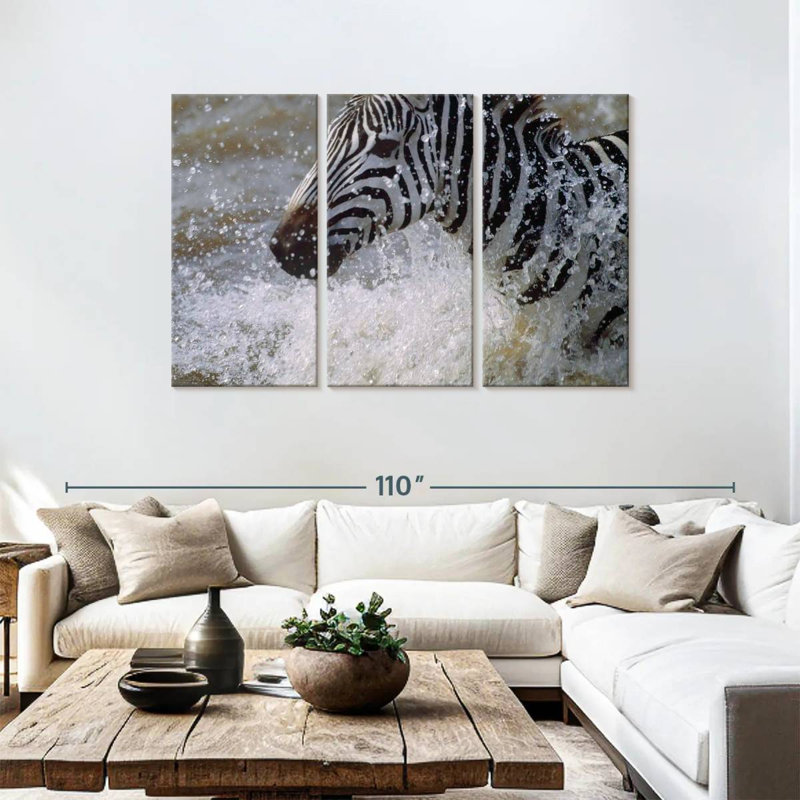 Brampt Zebra Splash, 48" H x 74" W