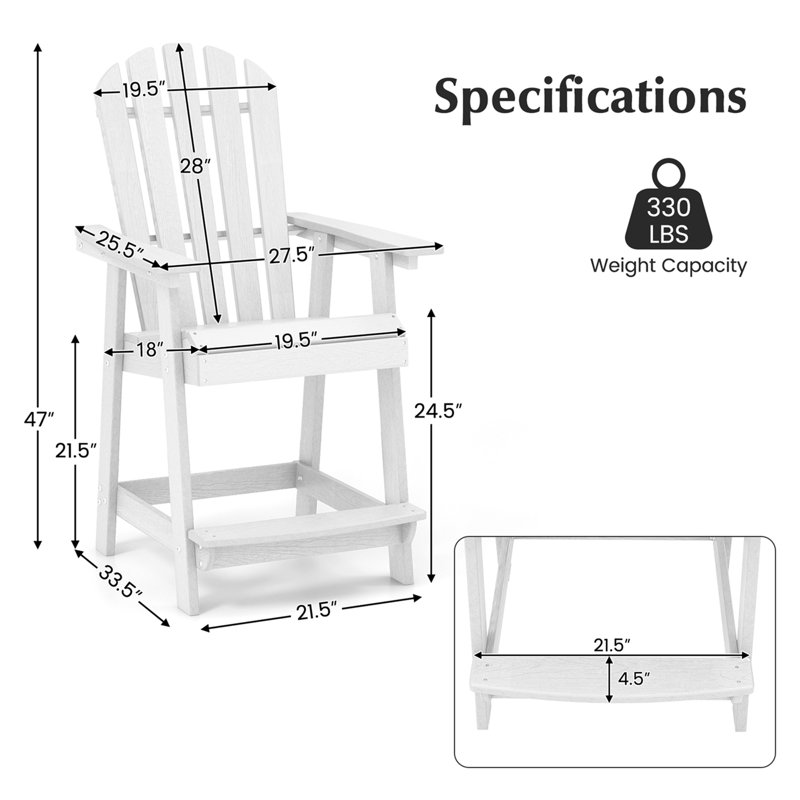 Tabouret Caraviello, Blanc