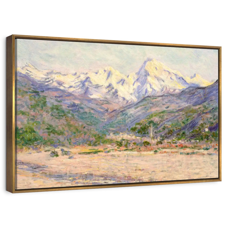 La vallée de la Nervia, 1884, 46 po x 31 po, Cadre flottant doré