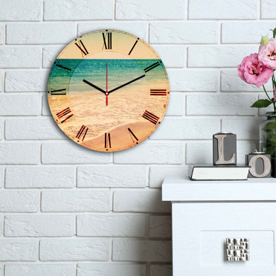 Horloge murale élégante Elegant, 11,8 pouces de diamètre | 100% panneau de fibres à densité moyenne avec une épaisseur de 0,2 pouce | Design élégant pour la maison ou le bureau | La montre moderne ajoute de la sophistication à n'importe quel espa