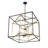 9-Light Black And Gold Iron Frame Chandelier
