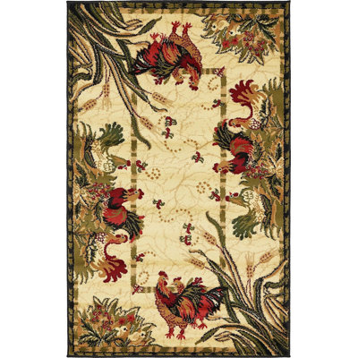 Tapis à motif abstrait crème Capps