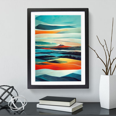 Meadow Landscape Abstract No.4 - Framed Print