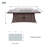 Geona Rectangle Aluminum Propane Smokeless Fire Pit Table with Hidden Fuel Tank