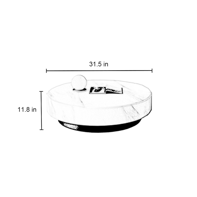 Table basse Minimalist Creative, H 11,8 po x L 31,5 po x l 31,5 po