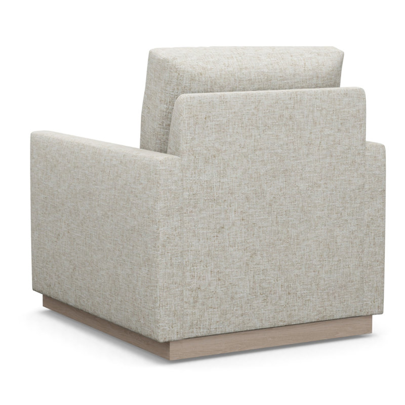 Barclay Butera Upholstery Swivel Armchair, Beige/Tan, Natural