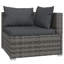 Ensemble modulaire de patio carré de 27,6 po de largeur avec coussins