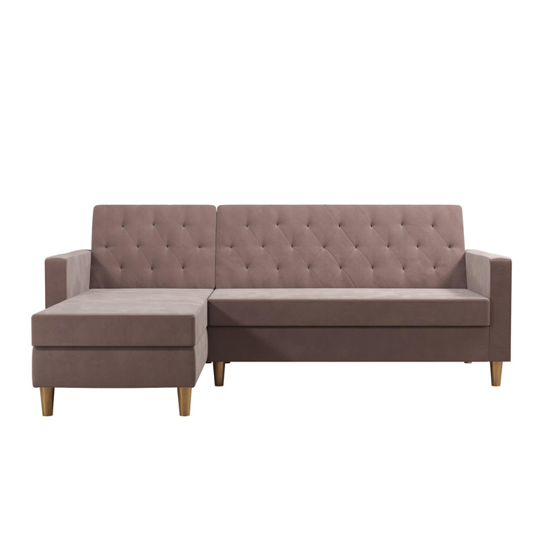 3 Seater Sofa Bed, Blush Velvet