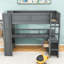 Lit mezzanine en bois 1 tiroir avec bureau Jenri-557152976