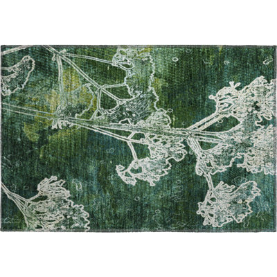 Premium Machine Washable Mayfield AMF2239 Floral Rug