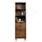 Narrow Bookcase, Brown Finish
