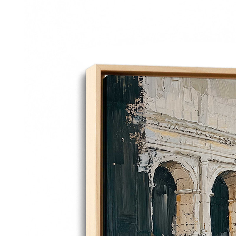 Roman Colosseum Light, H 12,75 po x l 18,75 po, Érable américain, Impression encadrée sans passe-partout