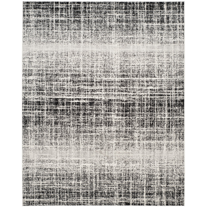 Riebe Black Area Rug, Rectangle 9' x 12'