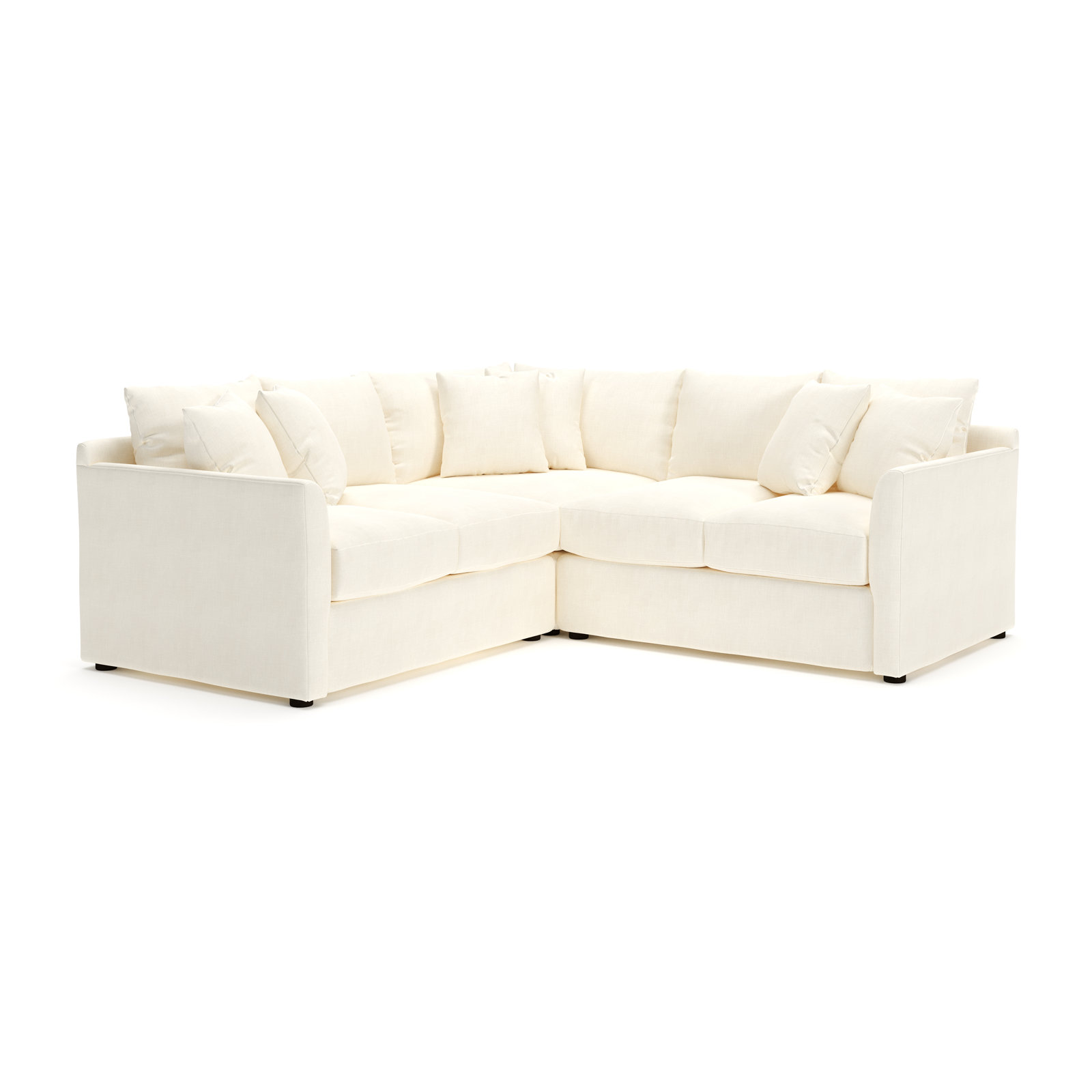 Cecelia Upholstered L-Sectional, Conversation Pearl Basketweave, Right Hand Facing