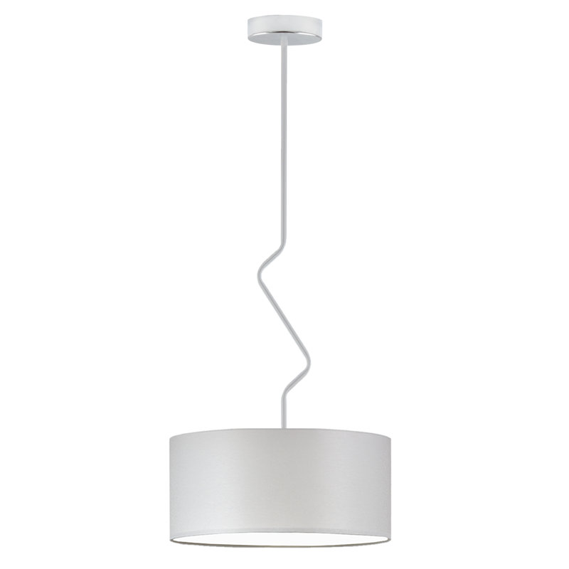 Candless 1 - Light Drum Pendant, Light Grey, Chrome